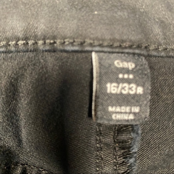 GAP Black Skinny Jeans Zip front pockets size 16 - Picture 3 of 8